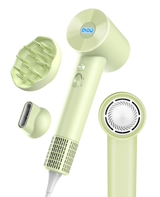 OSOU Hair Dryer with Diffuser for Curly Hair, Negative Ionic Hairdryer, High-Speed Blow Dryer with 110, 000 RPM Brushless Motor, Fast Drying Lightweight Travel Hairdryer, Low Noise Quiet Hair Dryers