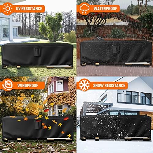 Patio Furniture Covers, Outdoor Furniture Cover Waterproof, General Purpose, Outside Table and Chair Covers, Heavy Duty 600D (108 Inch L x 82 Inch W x 27.9 Inch H)