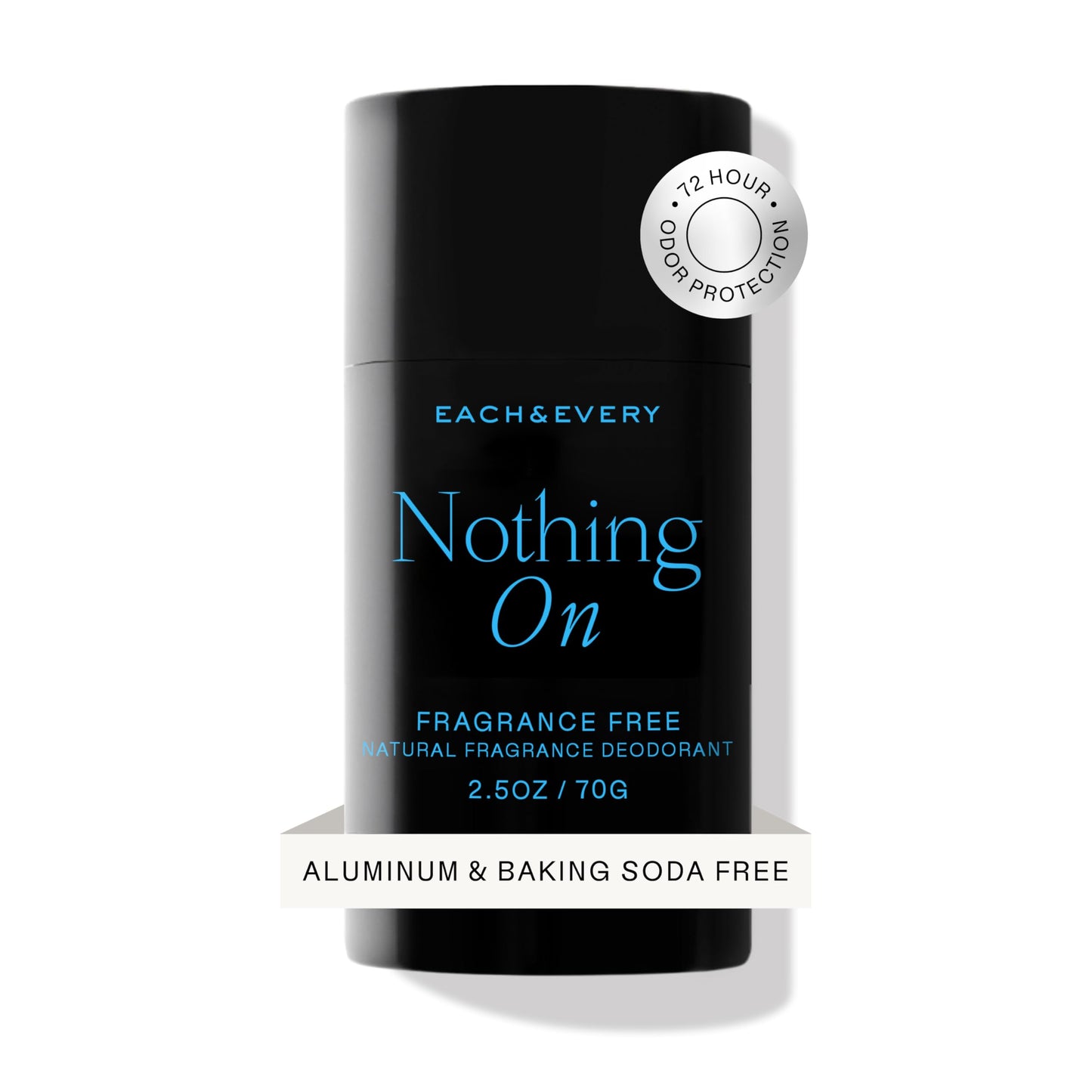 Each & Every Aluminum Free Deodorant for Men & Women, Unscented - Fragrance-Free, All Natural Deodorant for Sensitive Skin, EWG Verified - Clean, Baking Soda-Free, Plant-Based Fragrance - 2.5oz