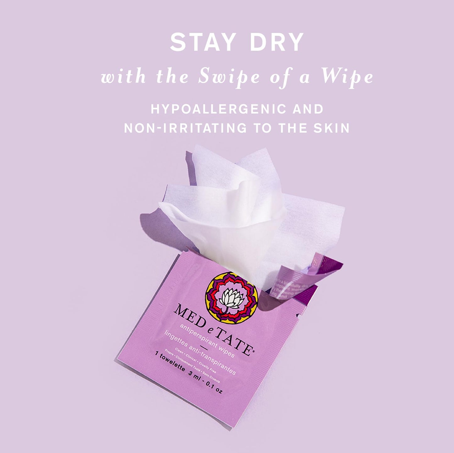 DERMAdoctor Antiperspirant Wipes, Dermatologist Formulated Hyperhidrosis Treatment for Body, Hands and Feet Anti Sweat Wipes, Hypoallergenic Deodorant, Individually Wrapped - 10 Count