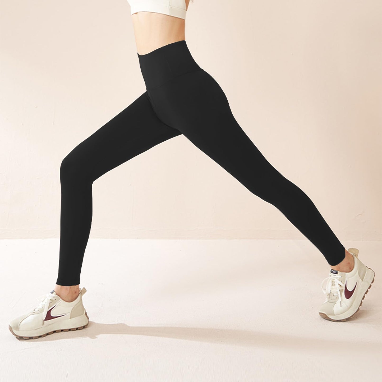 Kairela Fleece Lined Leggings for Youth Girls and Slim Women High Waisted Winter Warm Athletic Yoga Pants Black