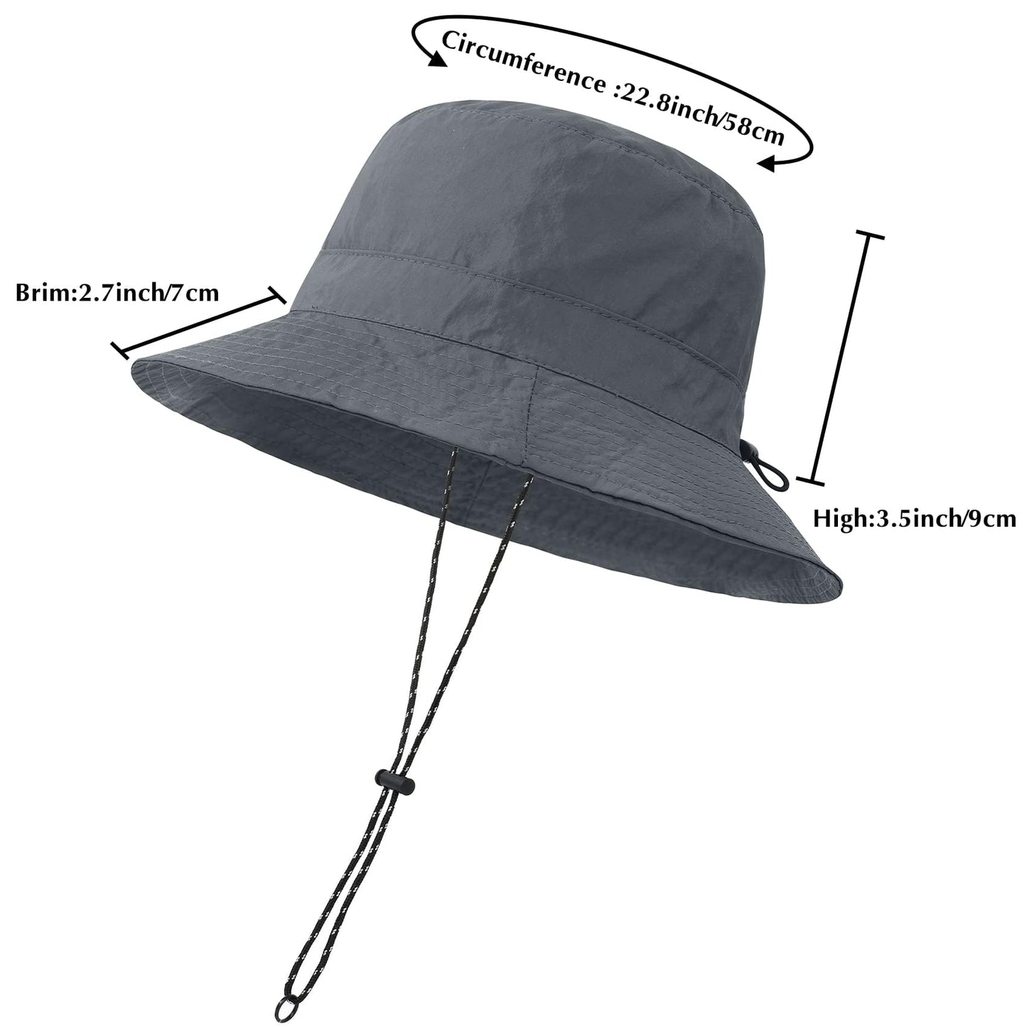 Durio Waterproof Bucket Hat for Women UPF 50+ Sun Hat UV Protection Packable Rain Hats for Women Lightweight Hiking Hat Navy One Size
