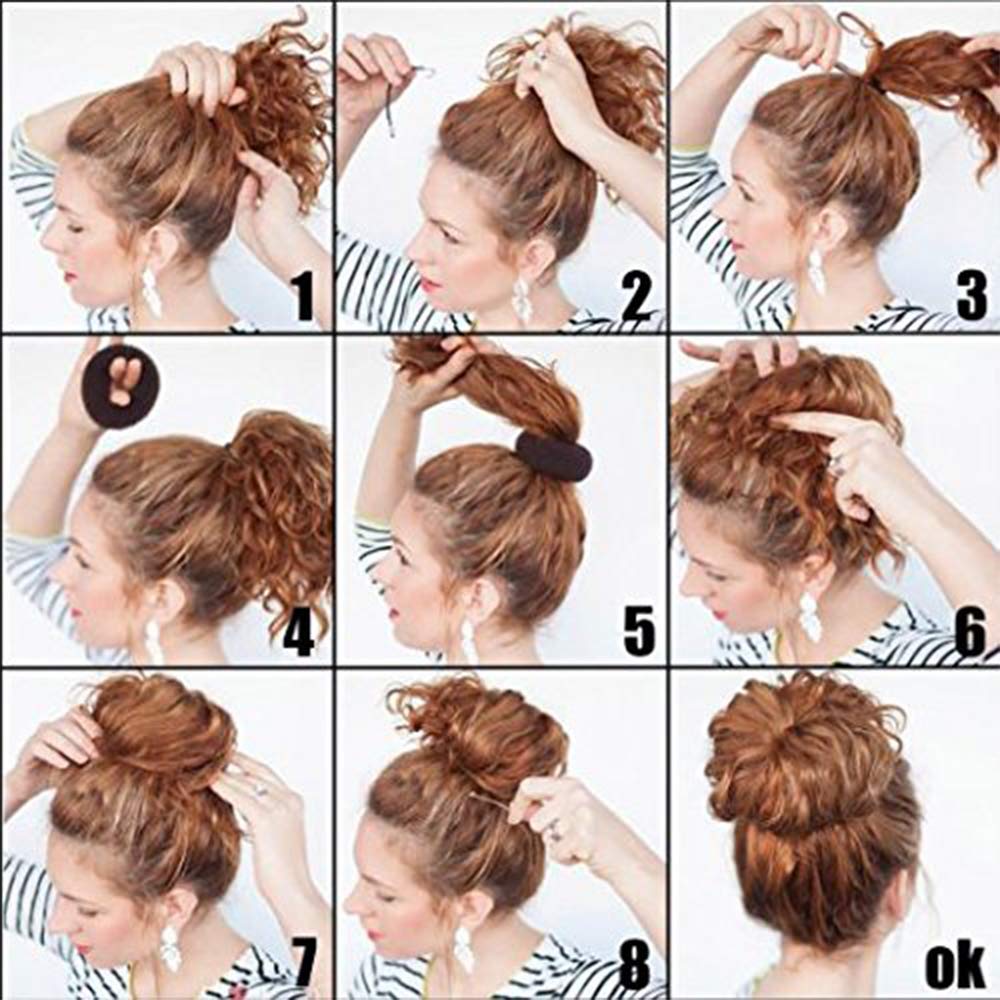 Hair Donut Bun Maker, Ring Style Bun, Chignon Hair Increase Doughnut Shaper for Thick and Long Hair (XX-Large, 5.5 Inch/Black)