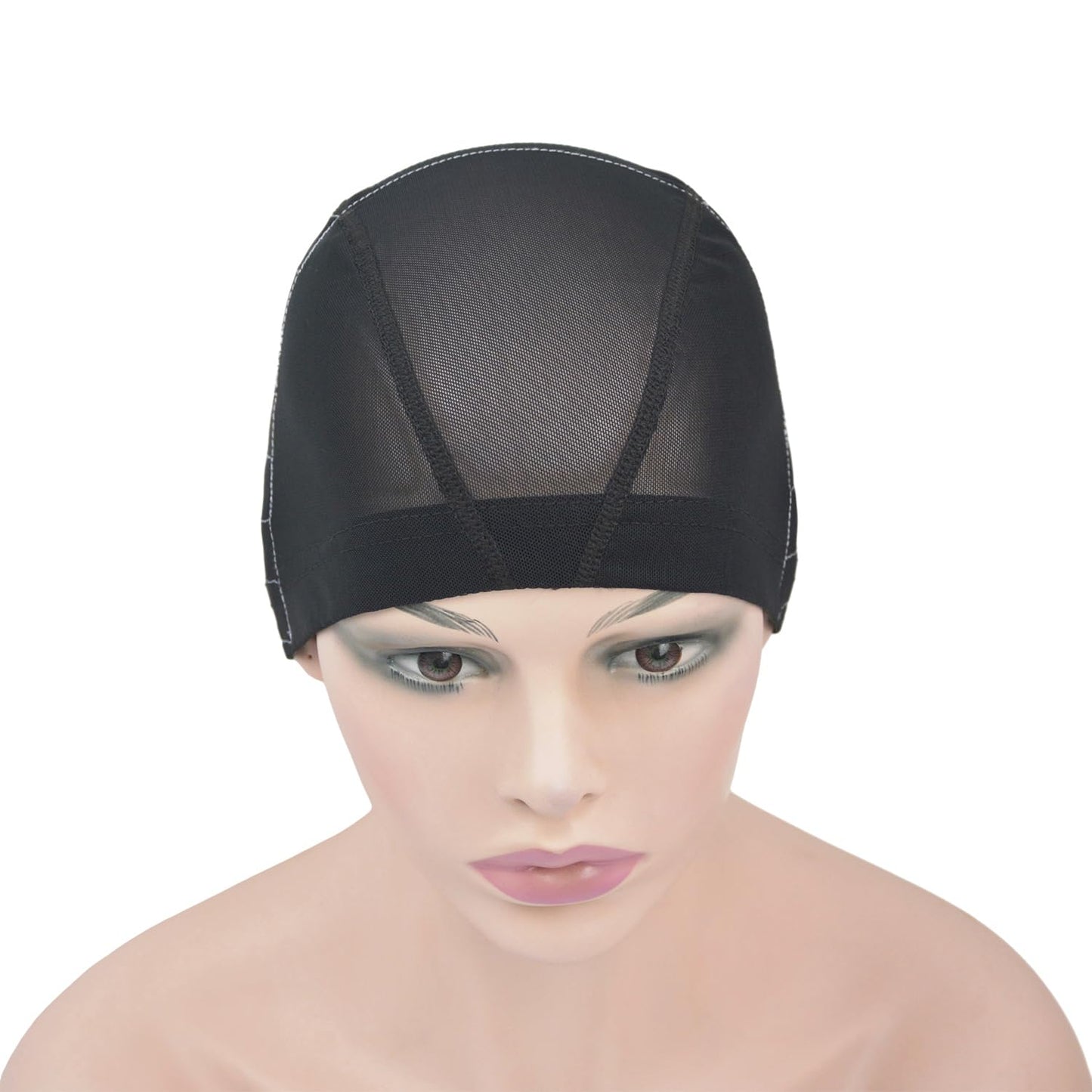 Mesh Dome Caps Wig Cap with Guideline Map for Wig Making Stretchable Wig Caps for Beginners Making Wigs (13x6 S)