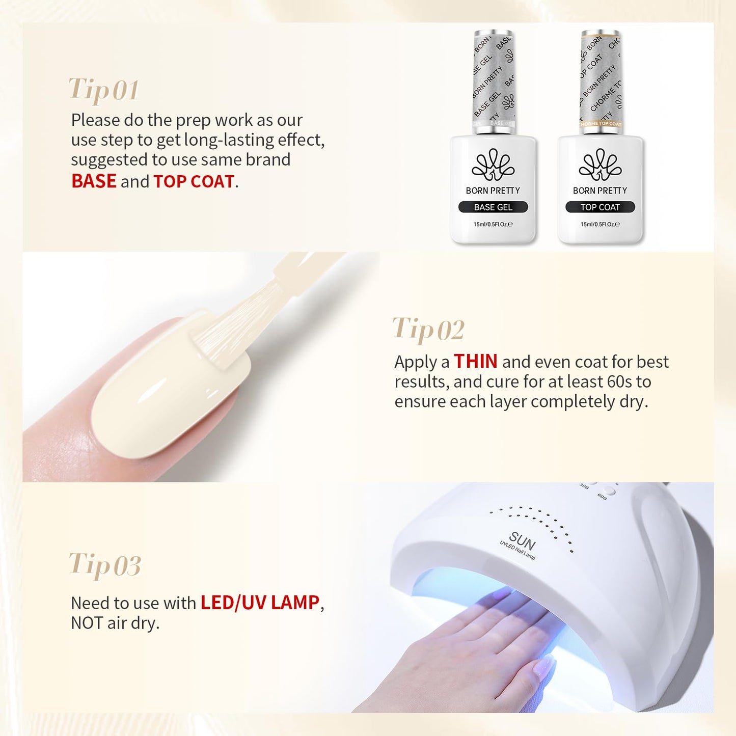 Born Pretty Beige Gel Nail Polish Pale Nude Color Soak Off Gel Polish Nail Art Design Manicure Salon DIY Home 15ml