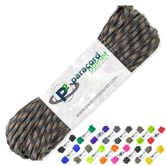 Paracord Planet 550lb Paracord – 7 Strand Type III Tactical Parachute Cord Top 40 Colors in 100 ft Hanks