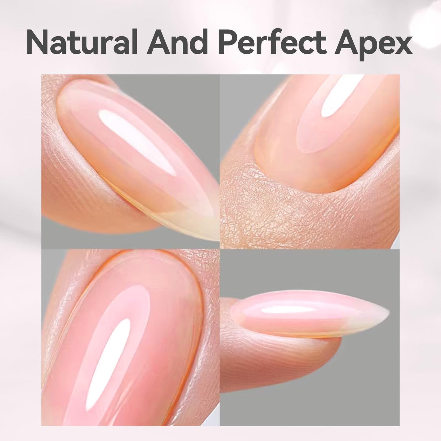 BORN PRETTY Builder Gel for Nails, 8-in-1 Milky Nude Natural Clear Builder Nail Gel for Nail Apex and Extension Strengthener, Nail GLue Gel Hard Gel Base Rhinestone Nail Glue Gel in a Bottle 15ml