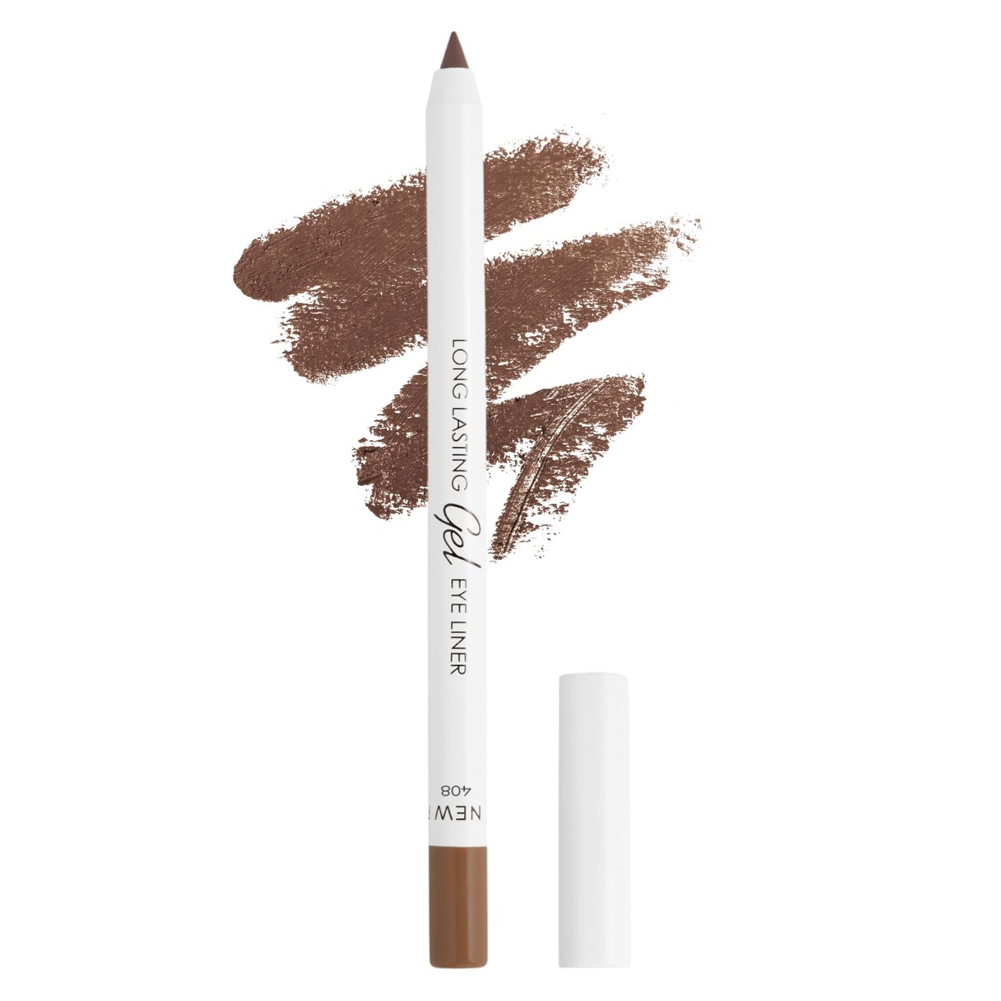 Lamel Brown Green Eyeliner, Ultra Long Lasting Gel Eyeliner Pencil, Waterproof Eye Liner, Smudge Proof, Creamy Eye Pencil, Sweat Proof Makeup, Highly-Pigmented (408 Shade)