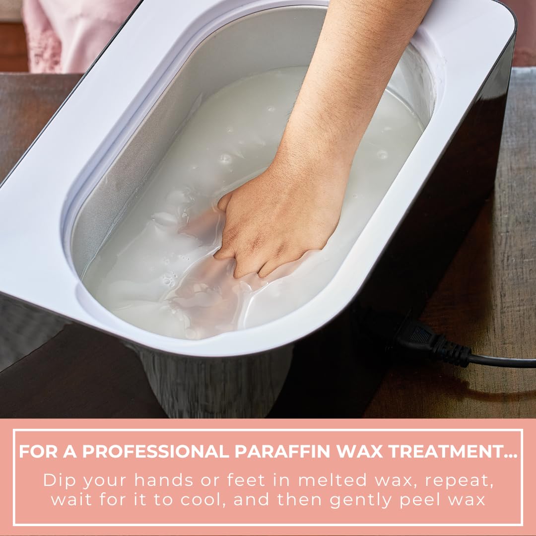 Becky Home 1lb Peach Scented Paraffin Wax, Paraffin Wax for Hand and Feet, Use with any Paraffin Wax Machine for Hand and Feet, Paraffin Wax Refills for Paraffin Baths, Parrafin Wax Blocks