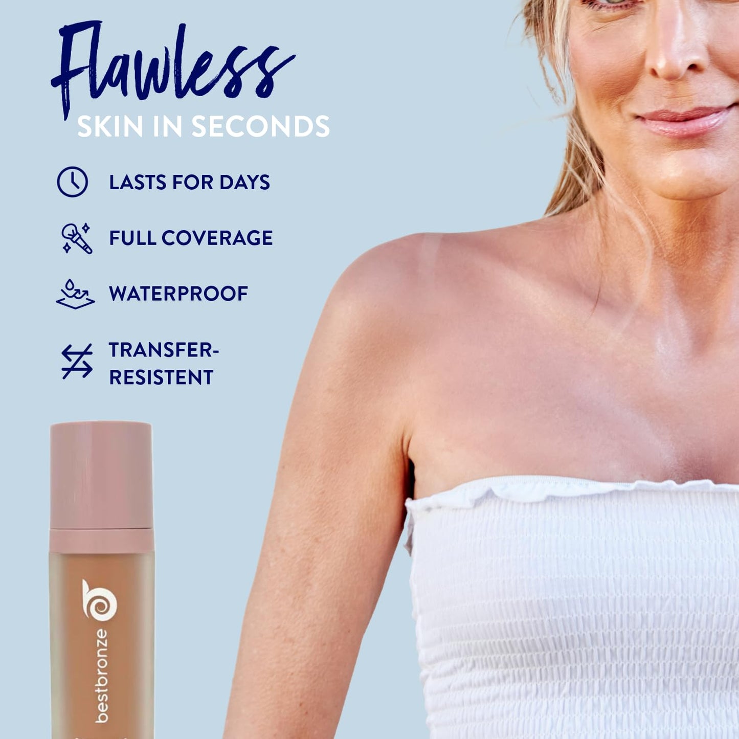 Best Bronze Bombshell Body Makeup - Tattoo Cover Up Makeup & Body Foundation Waterproof - Tattoo Concealer Waterproof for Scars, Varicose Veins Cover Up & Leg Foundation (NW58 Rich Espresso Neutral)