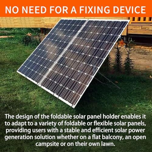 2 Pack Solar Panel Stand, Folding Solar Panel Stand, No Fixed Installation Required Sturdy and Lightweight Suitable for Solar Panels Less Than 0.35 Inches Thick