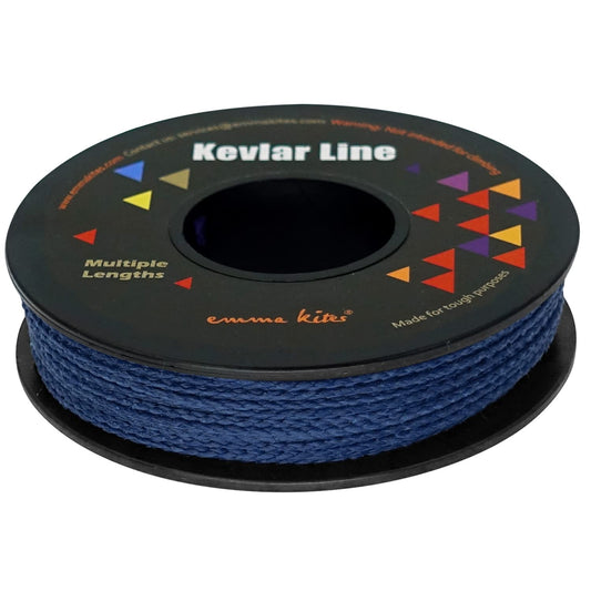 emma kites 1.1mm Braided Kevlar Cord Navy Blue 200Lb 30Ft Abrasion/Flame Resistant Tactical Paracord, Trip Line, Cord Friction-Saw, Boot Laces, Camera Strap, Survival Cord, Model Rocket Shock Cord