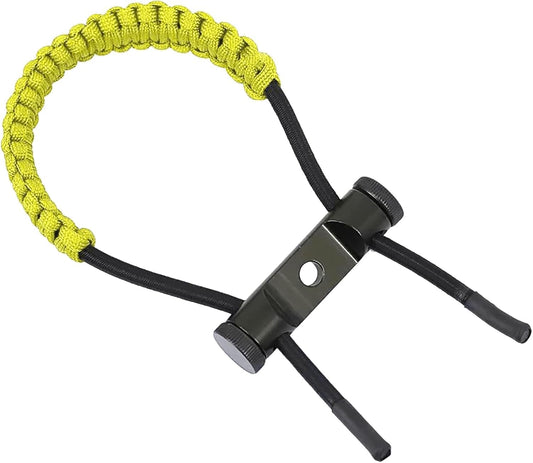 Archery Bow Wrist Sling, 550 Paracord Strap for Compound Bow & Recurve (Yellow)