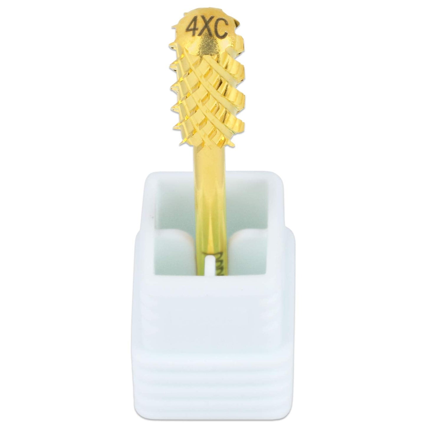 PANA 3/32" Small Smooth Round Top Safety Carbide Nail Drill Bit for Gel Polish & Acrylic Removal Nail Salon Manicure Pedicure Electric File Tools (Small Barrel - Gold, 4X Coarse)