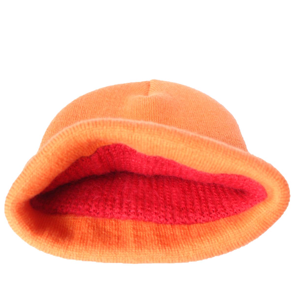 Telea Thick Winter Warm Cuffed Beanie with Soft Lining Adult Size for Men and Women Orange