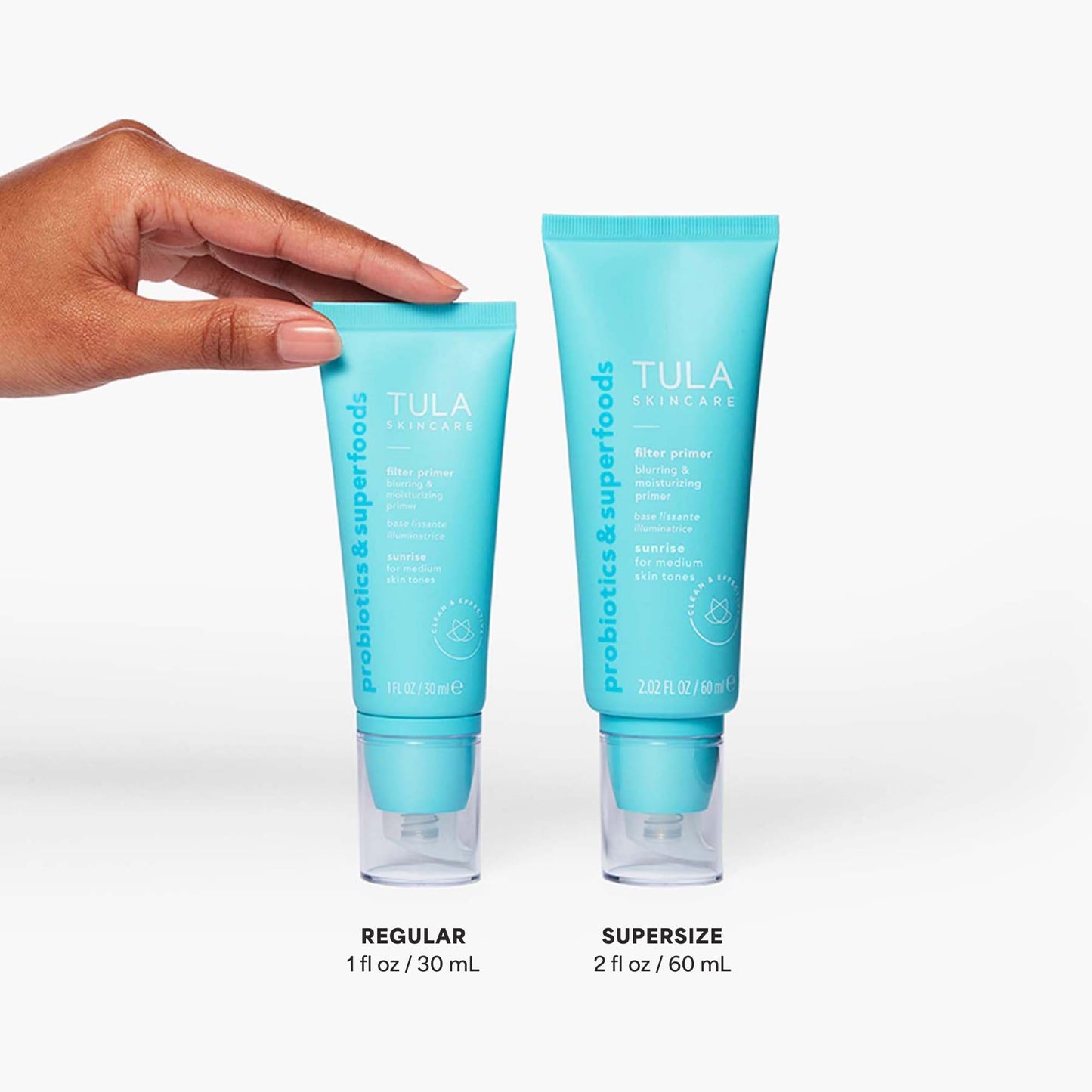 TULA Skin Care Face Filter Blurring and Moisturizing Primer - Sunrise, Evens the Appearance of Skin Tone & Redness, Hydrates & Improves Makeup Wear, 1fl oz