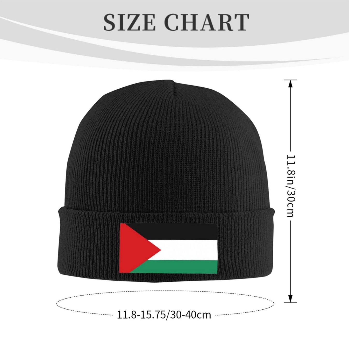 LVGOOKI Cute Palestine Flag Hats Unisex Flag Beanie Hats for Men Women Skull Knit Hat Winter Beanies Hat