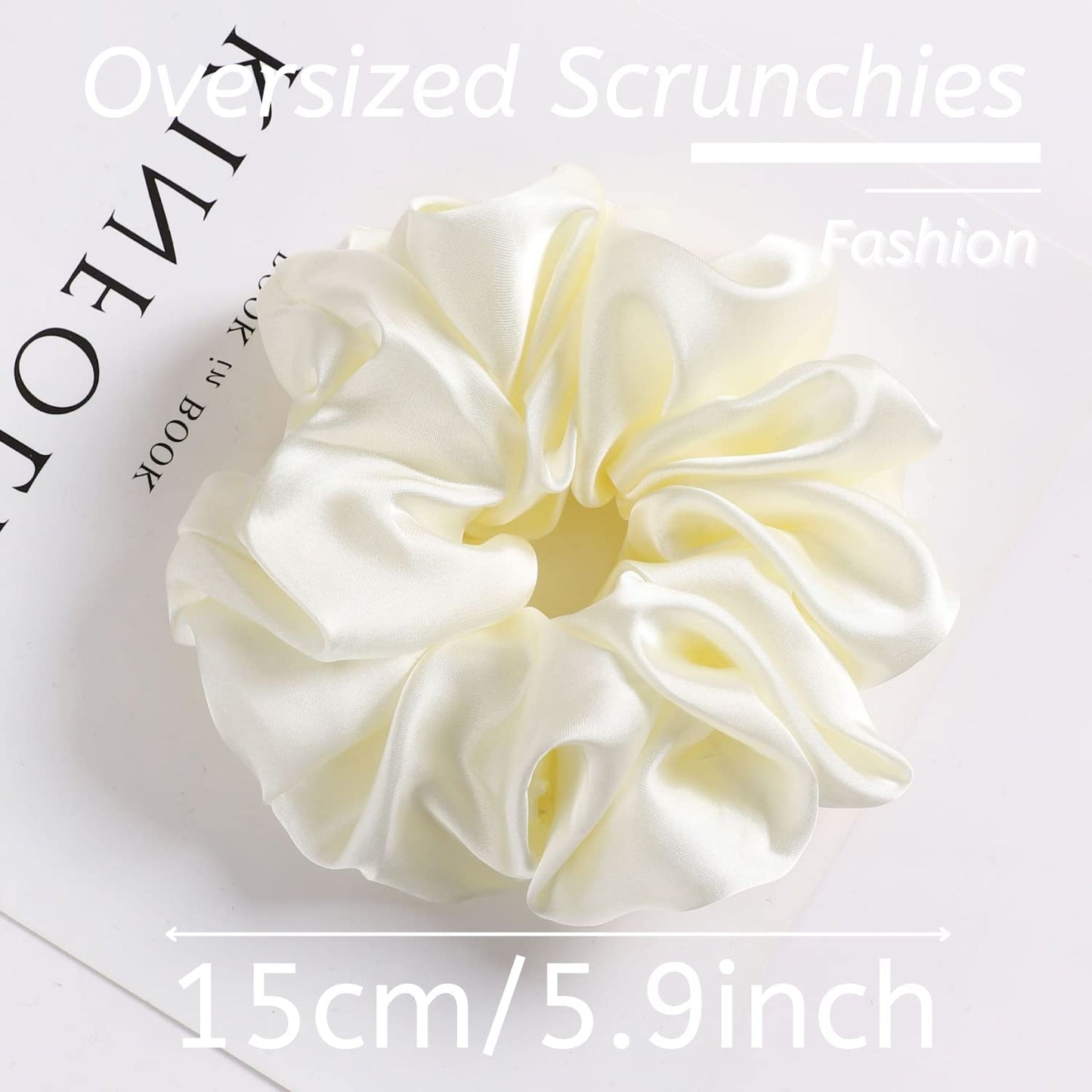 Large Satin Scrunchies Oversized Scrunchies Jumbo Scrunchies Sleeping Giant Scrunchie No Damage Big Satin Silk Scrunchies for Women(C)