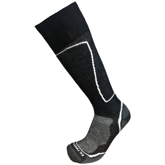 Ultimate Socks Mens Midweight Merino Wool Ski Snowboard Warm Socks Black Large 9-11.5