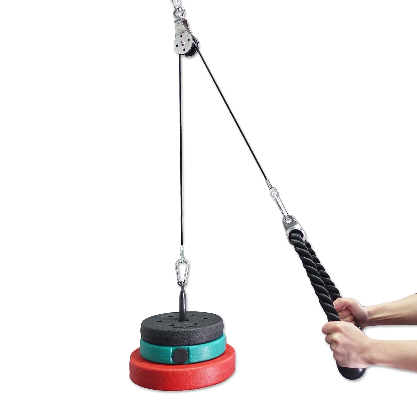 J Bryant Fitness Gym Cable Fitness Pulley Thick 5mm Heavy Duty Steel Wire Rope for Home Gym Cable Pulley Machine Accessories (Type-A, 118")