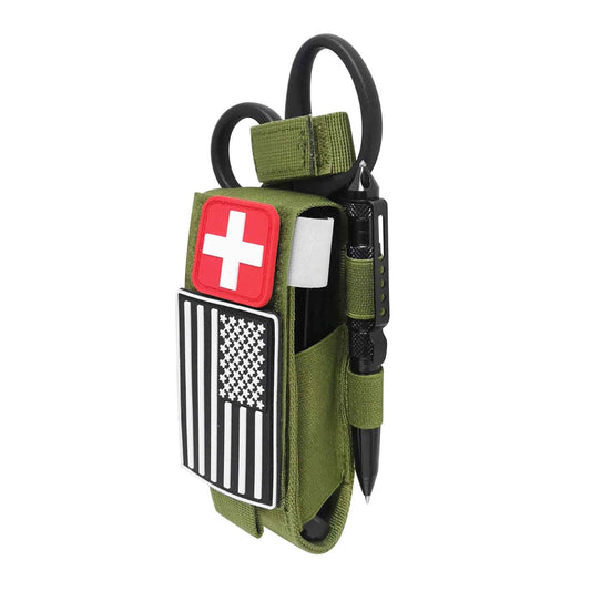 Tourniquet-Pouch-Molle, Tactical TQ Tourniquet & Trauma Medical Shear Pouch MOLLE Duty Belt Loop EMT EMS Tourniquets Pouch Holster(Army Green)
