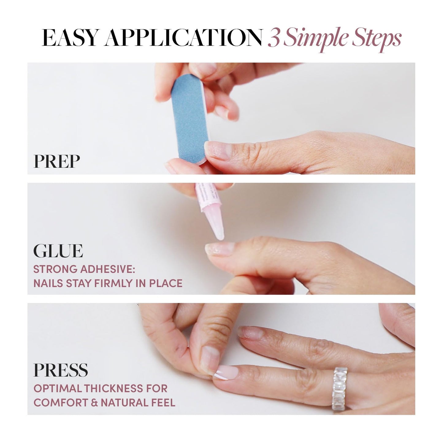 Glamnetic Press On Nails - Frankenbabe | Semi-Transparent Stitched Tip Graphic Short Oval False Halloween Nails, Reusable Stick On Fake Nails with Glue | Salon Quality | 15 Sizes - 30 Nail Kit