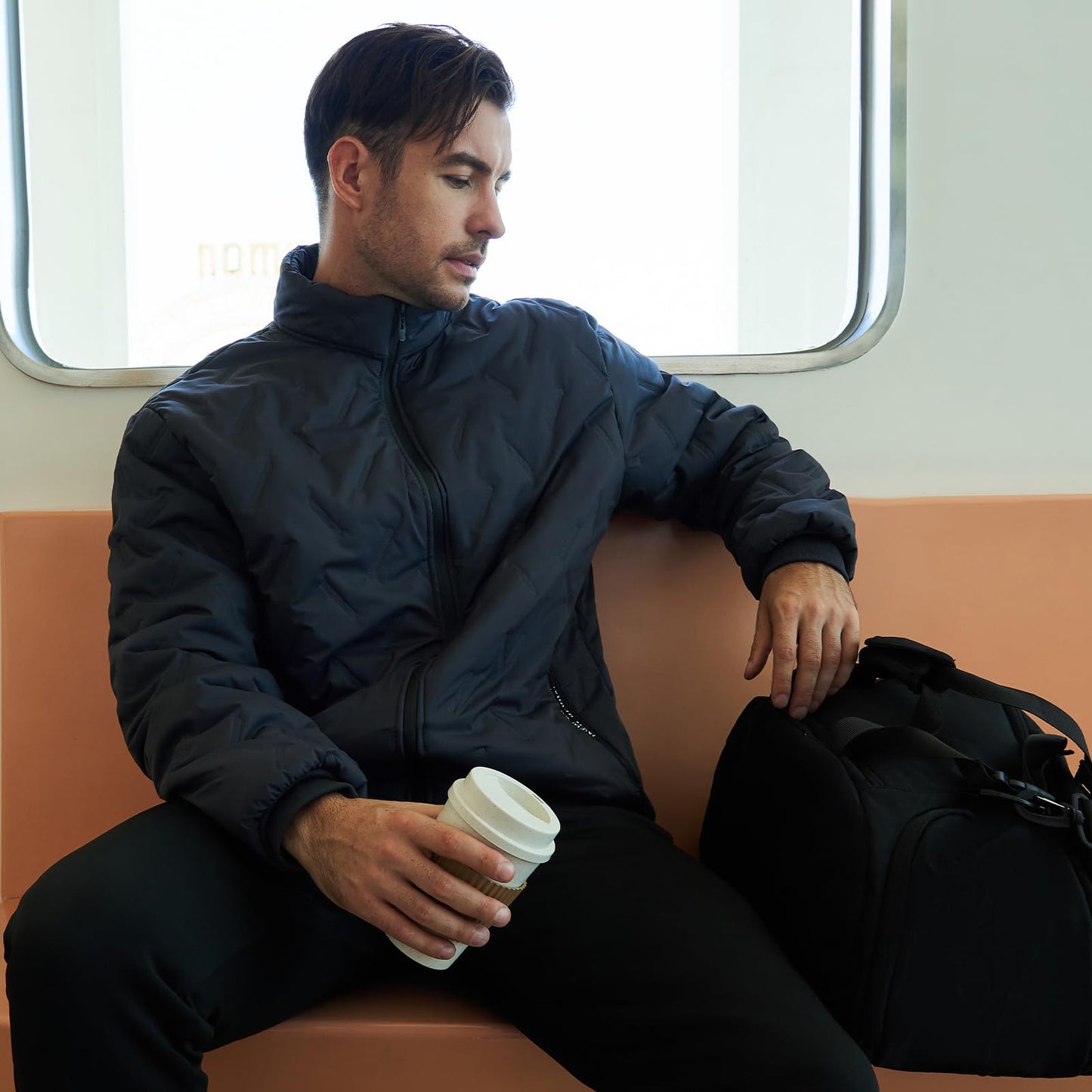 AOTORR Men's Winter Jacket Thick Thermal Cotton Warm Fleece Lined Coat Outdoor Mountain Hiking Skiing Jackets Grey M