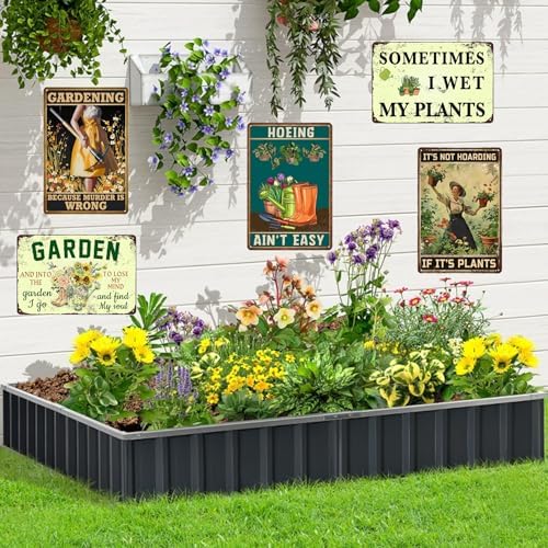 Metal Garden Decor - Unique Gardening Gifts for Women, Funny Garden Signs for Outdoor, Patio, Yard Decoration, 12" x 8" - Perfect Housewarming Gift for Mothers, Grandmas, and Plant Lovers