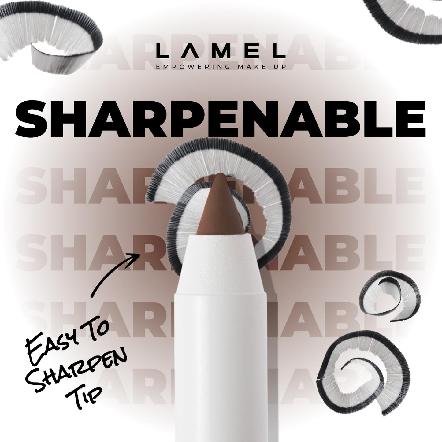 Lamel Brown Green Eyeliner, Ultra Long Lasting Gel Eyeliner Pencil, Waterproof Eye Liner, Smudge Proof, Creamy Eye Pencil, Sweat Proof Makeup, Highly-Pigmented (408 Shade)