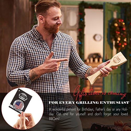 Wood Grill Scraper - Wooden BBQ Grill Brush Cleaner Alternative - Enjoy Safe & Bristle Free Barbecue