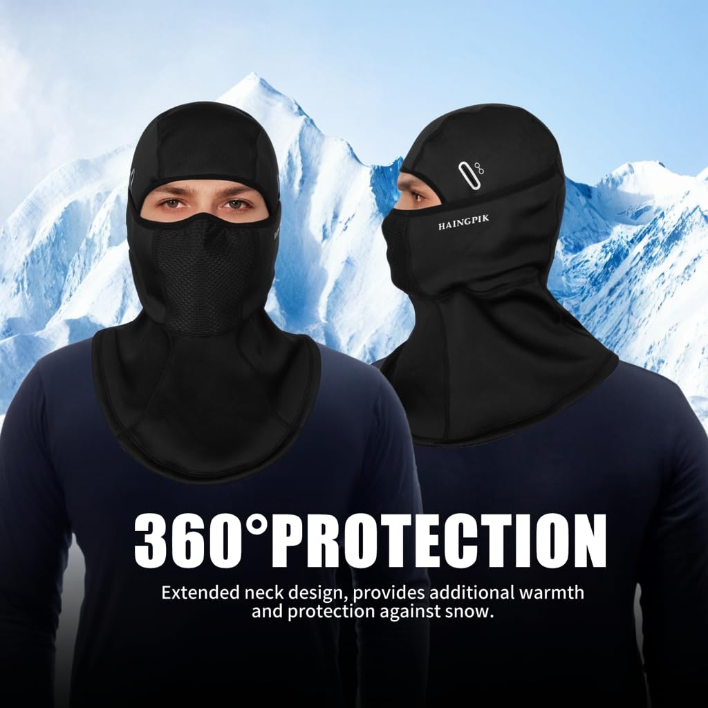 Winter Balaclava Ski Mask Anti-Fogging Face Mask for Men Windproof Thermal Full Face Cover for Cold Weather Skiing Motorcycle 2 Pack