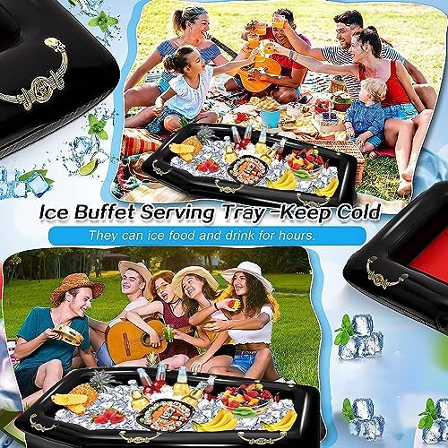 52Inch Inflatable Coffin Cooler Coffin Pool Float Inflatable Cooler Ice Chest Buffet Cooler Drink Beverage for Halloween Party Spooky Decor Cooler Pool Party Picnic Barbecue Party