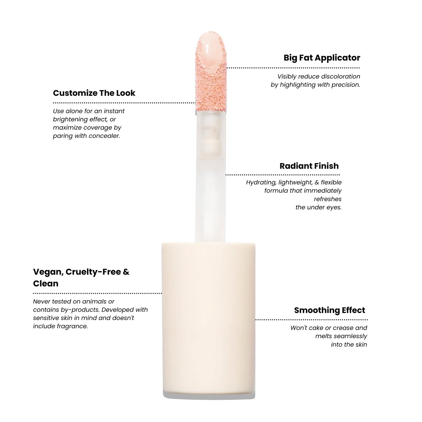 Half Caked Star Bright Liquid Under-Eye Brightener | creamy lightweight formula with light-medium coverage | 4.8ml / 0.17 fl oz (Beam Me Up)