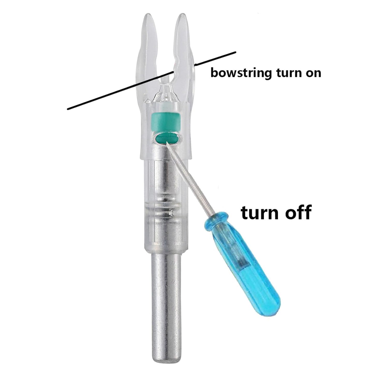 KEAUP 12-Pack or 6-Pack S Lighted Nocks for Arrows .244/6.2mm Lighted Arrow Nocks for Archery Hunting, Screwdriver Included