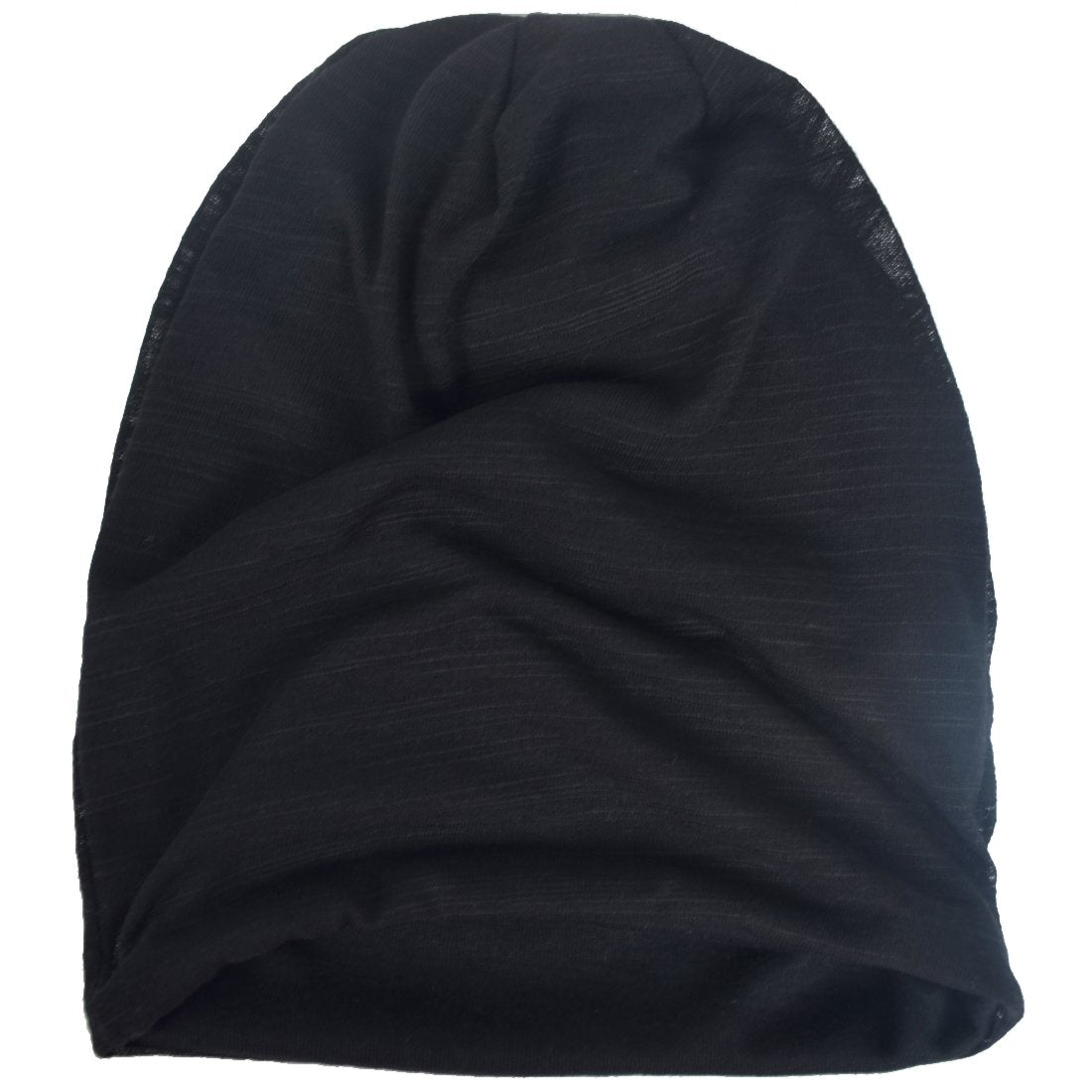 VECRY Men Slouch Hollow Beanie Thin Summer Cap Skullcap (Black1)