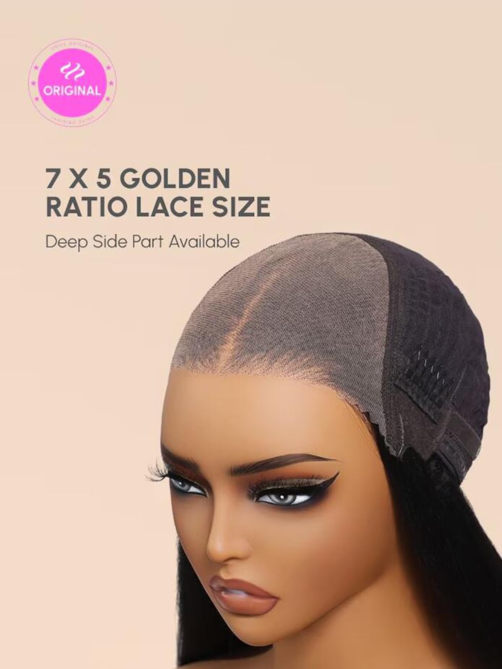 UNICE Bye Bye Knots Glueless 7x5 HD Lace Front Wigs Human Hair Pre Plucked Pre Cut Bleached Knots Dark Roots Brown Blonde Highlight Blunt Bob Wigs Natural Looking 150% Density 10 inch
