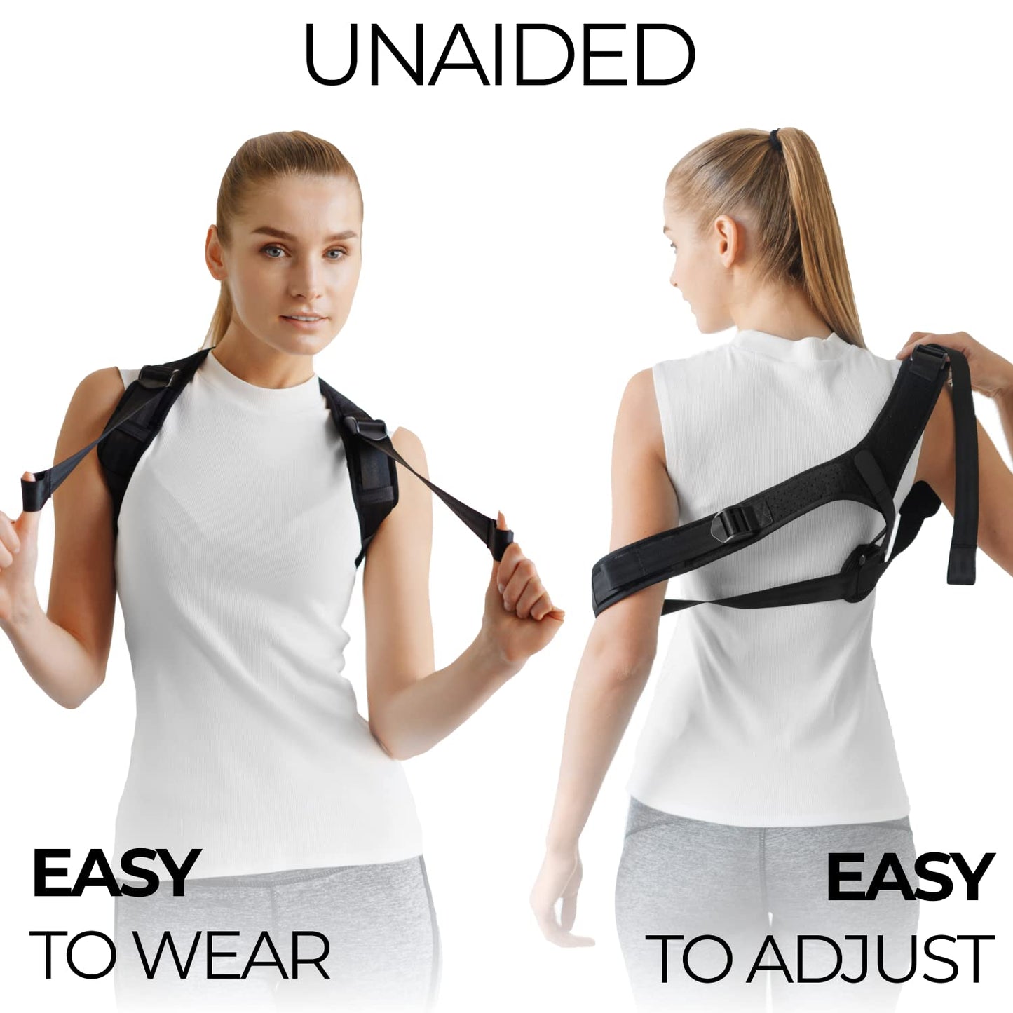 Posture Corrector For Women & Men - Adjustable Shoulder Posture Brace - Figure 8 Clavicle Brace For Posture Correction And Alignment