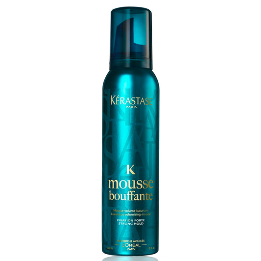 KÉRASTASE Mousse Bouffante Hair Mousse, Volumizing and Bodying Styling Product, Strong Hold, Heat Protectant with Vitamins for All Hair Types, 150ml