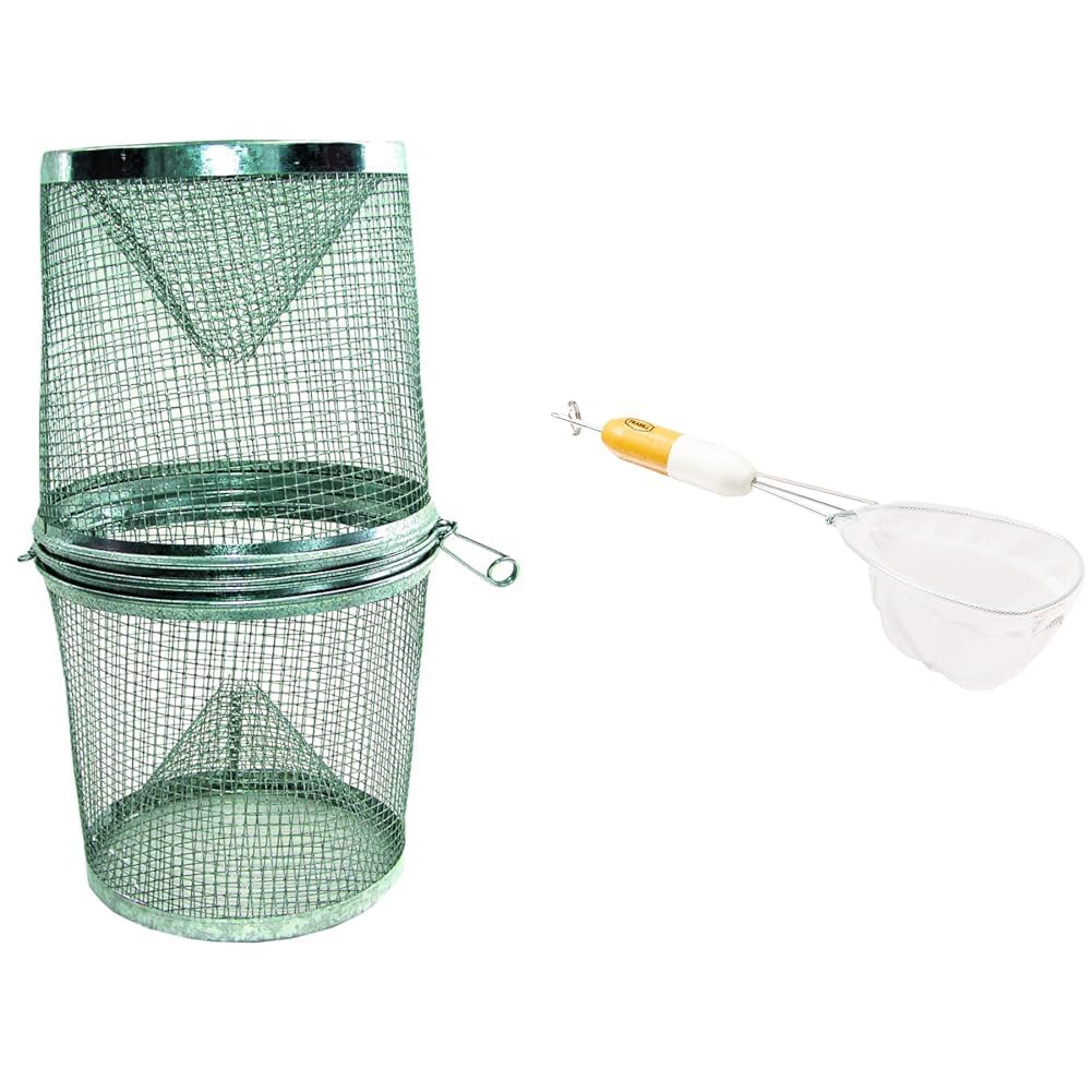 Gees Feets G-40 Minnow Trap & Frabill 3047 Floating Dip Net White, One Size