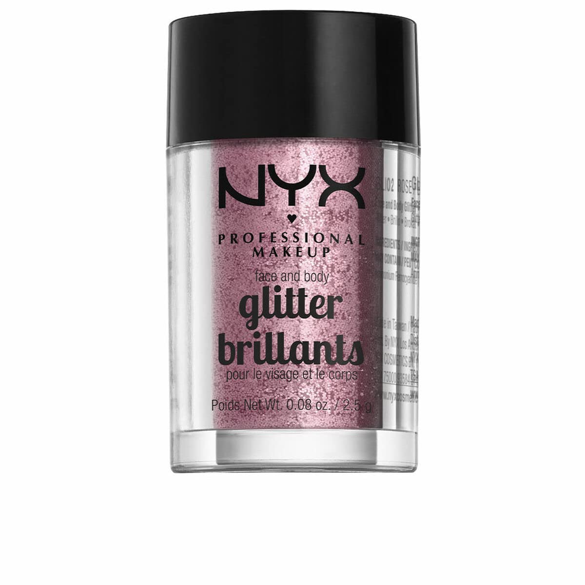NYX PROFESSIONAL MAKEUP Face & Body Glitter, Rose