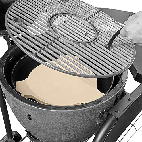 Unicook Smoking Stone for Akorn Kamado, Large Big Green Egg, Heavy Duty Cordierite Heat Deflector Stone 17 Inch, Charcoal Grill and Smoker Heat Diffuser Plate, Compare to Char-Griller 6201