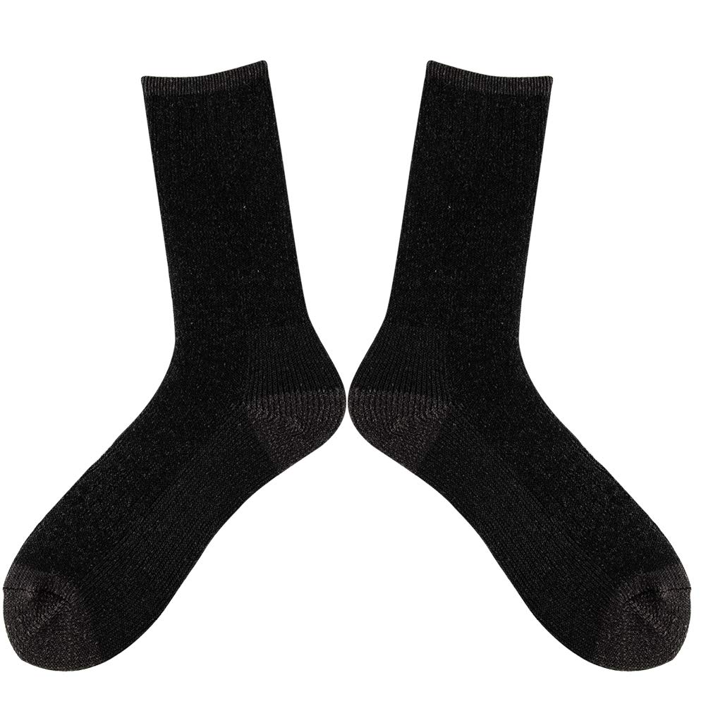 KAVANYISO Men's Merino Wool Hiking Socks Breathable Athletic Crew Thicken (4Pairs DKGrey 10-13)