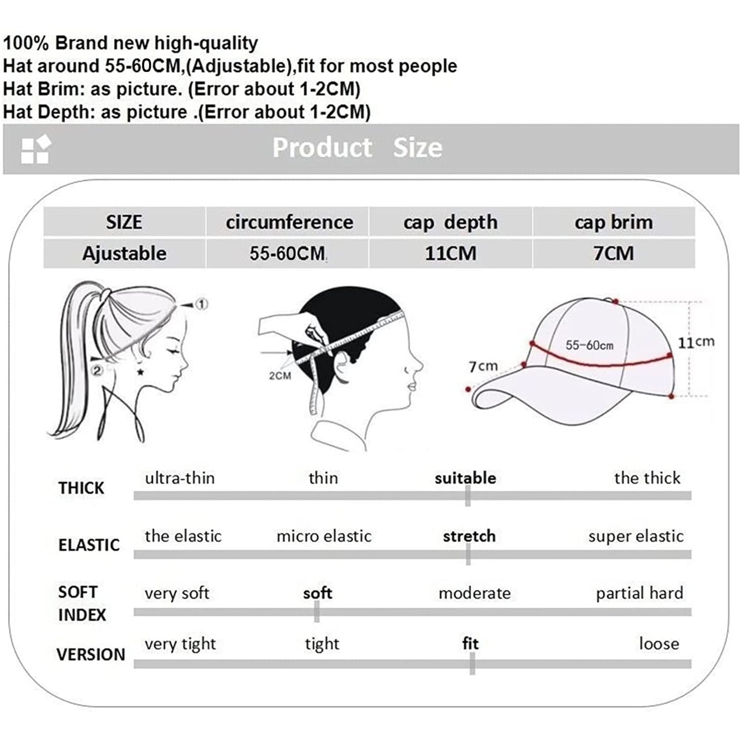 RRiody Winter Baseball Cap for Men, Adjustable Warm Outdoor Sport Golf Cap Hats Dad Caps Earflaps Thicken 55-60CM Black