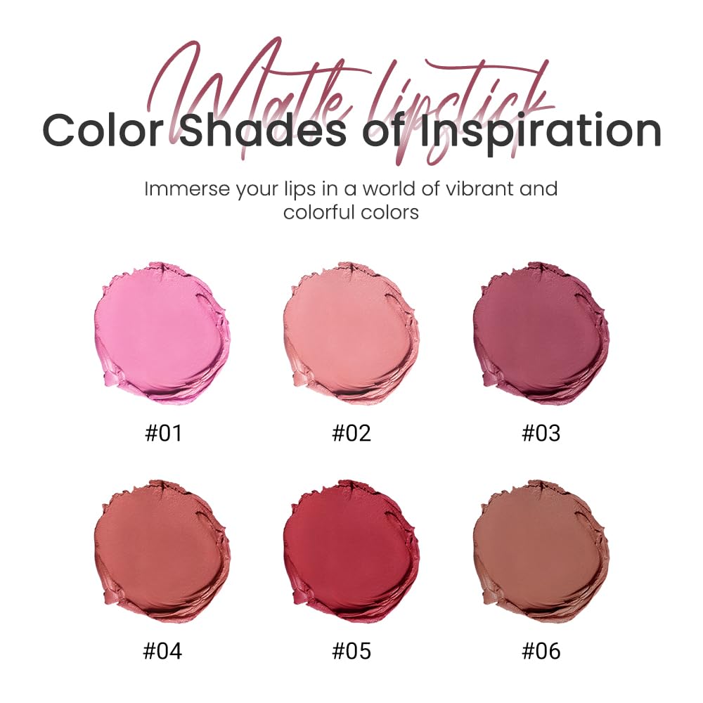 CAKAILA Nude Lipstick Matte Sets,Light to Dark Velvet Lipstick for Women Long Lasting Waterproof 24 Hours Lip Stick Lip Stain Makeup Gift Sets,labiales mate 24 horas originales