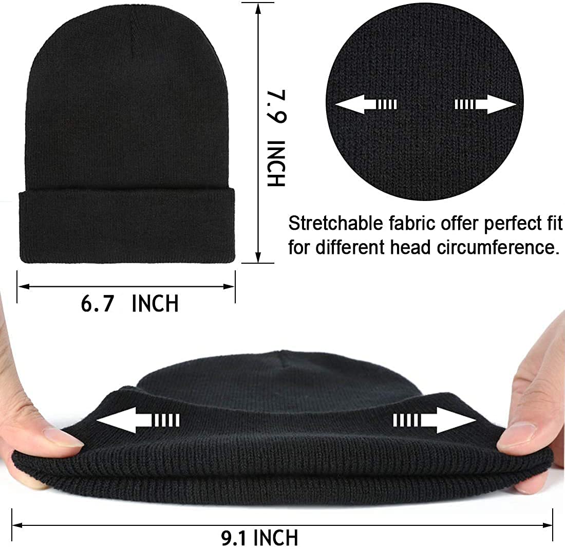 RNEFNQS 2 Pack Alien Skull Beanie Winter Slouchy Knit Hat for Men Women