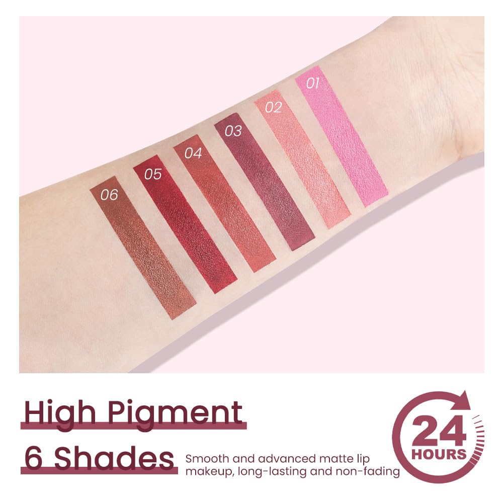 CAKAILA Nude Lipstick Matte Sets,Light to Dark Velvet Lipstick for Women Long Lasting Waterproof 24 Hours Lip Stick Lip Stain Makeup Gift Sets,labiales mate 24 horas originales