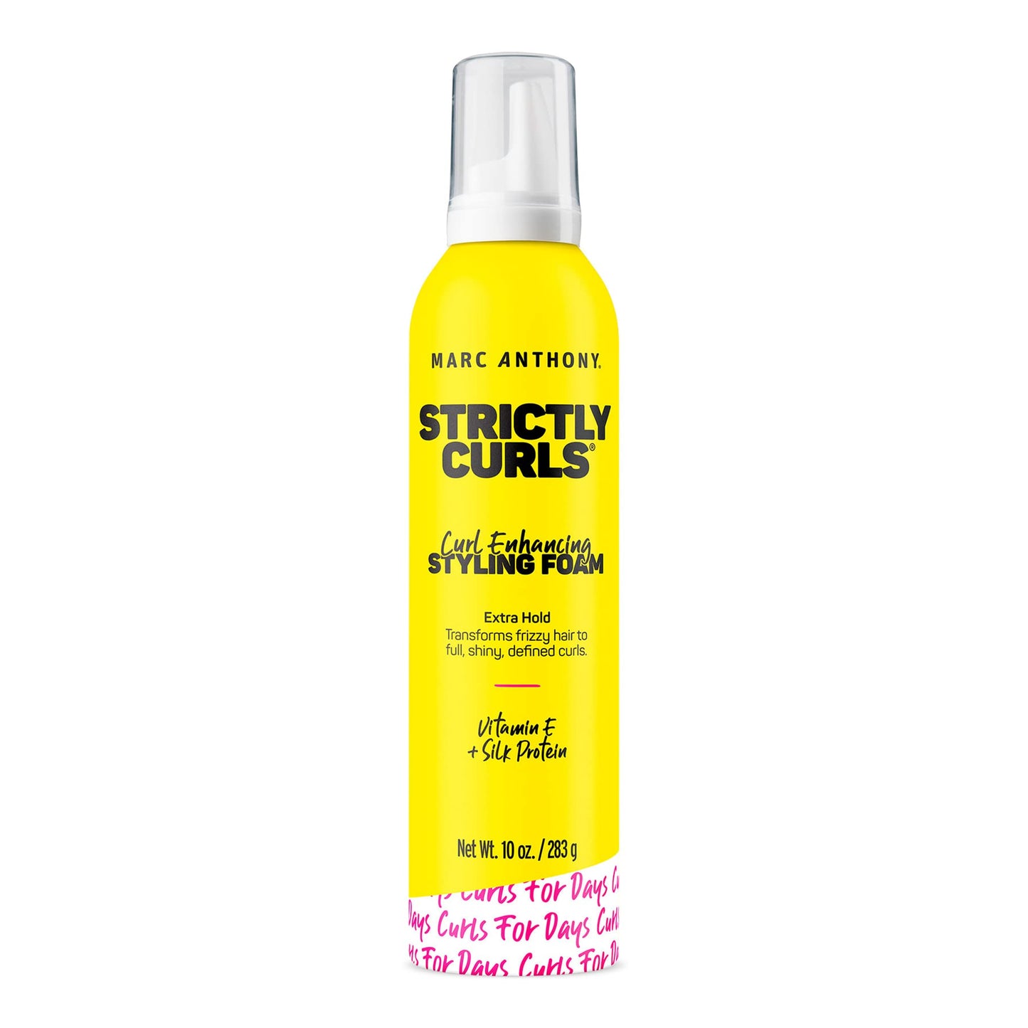 Marc Anthony Strictly Curl Enhancing Styling Foam, Extra Hold - Vitamin E & Silk Proteins Transforms Frizzy Hair to Full, Shiny, Defined Curls - 10 Oz Pack 1
