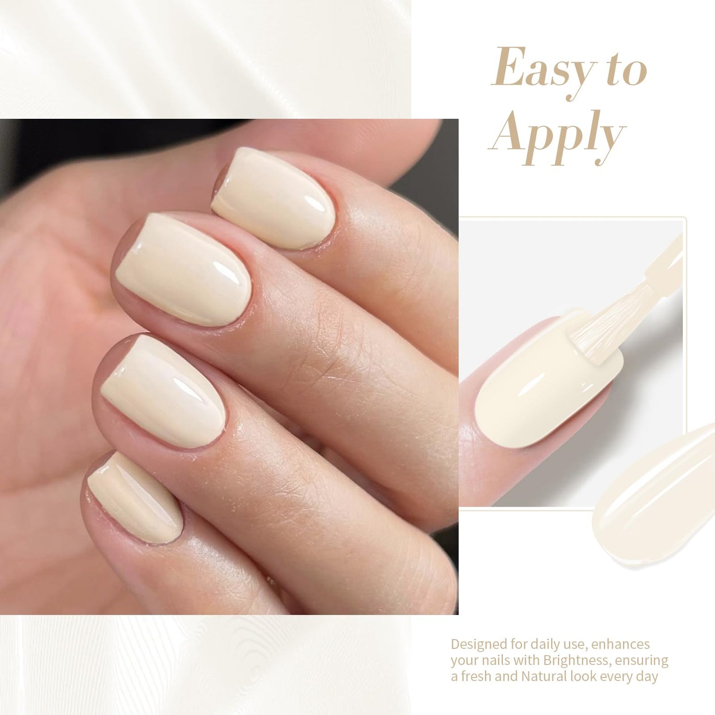 Born Pretty Beige Gel Nail Polish Pale Nude Color Soak Off Gel Polish Nail Art Design Manicure Salon DIY Home 15ml