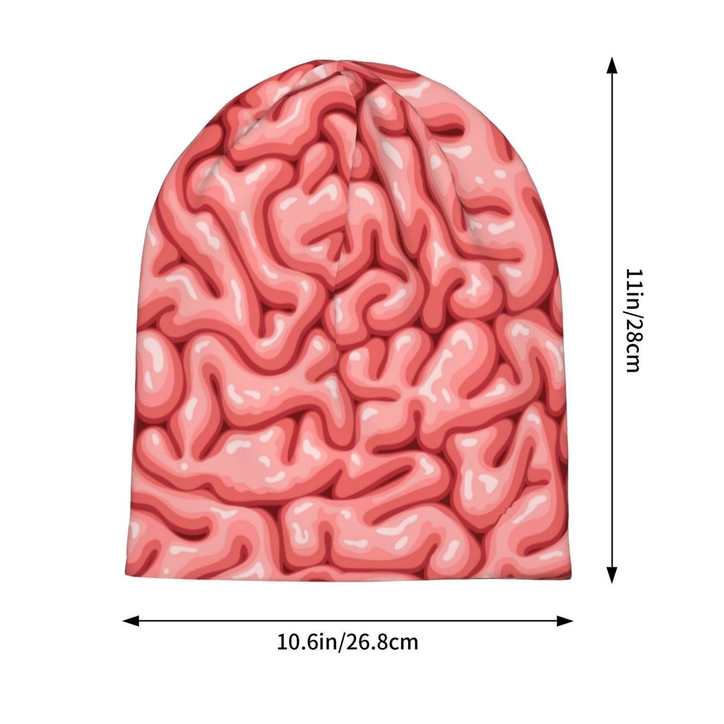 ANNCED Beanie Hat Knitted Cap for Men Women, Halloween Funny Zombie Brain Organ Thin Warm Knit Slouchy Cancer Hat Ski Cap Winter Warm Hip Hop Soft Skull Cap