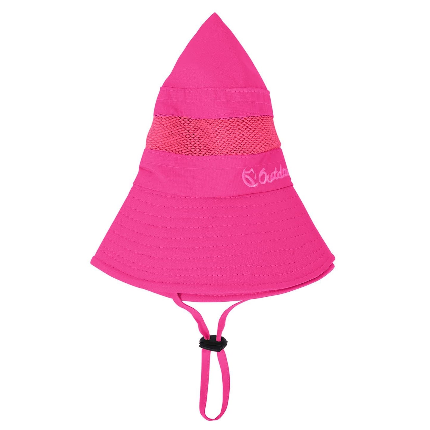 Century Star Outdoor Kids Sun Hat Boys Sun Hat Girls Beach Hat UPF 50+ Kids Bucket Hat Wide Brim Kids Fishing Safari Hat 2Pcs Rose Red & Lake Blue 5-13T